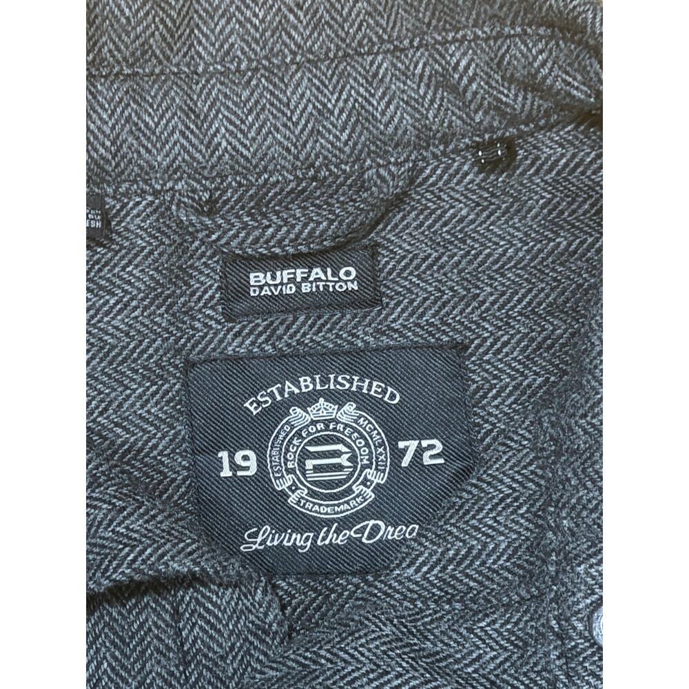 Buffalo David Bitton Jerick Herringbone Snap Shacket M NWT - Picture 3 of 5